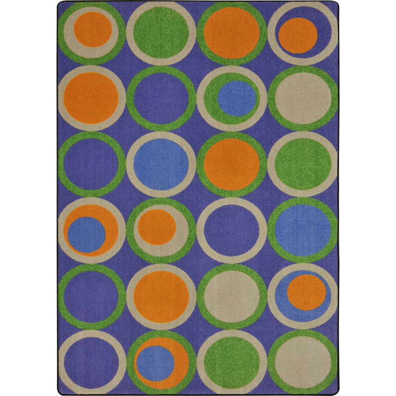 Tapis touffeté à motif géométrique, Rectangle 7 pi 8 po x 10 pi 9 po