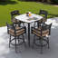 Tabourets de bar pivotants d'extérieur haut de gamme en aluminium avec coussin Sunbrella®-123417632-130915330
