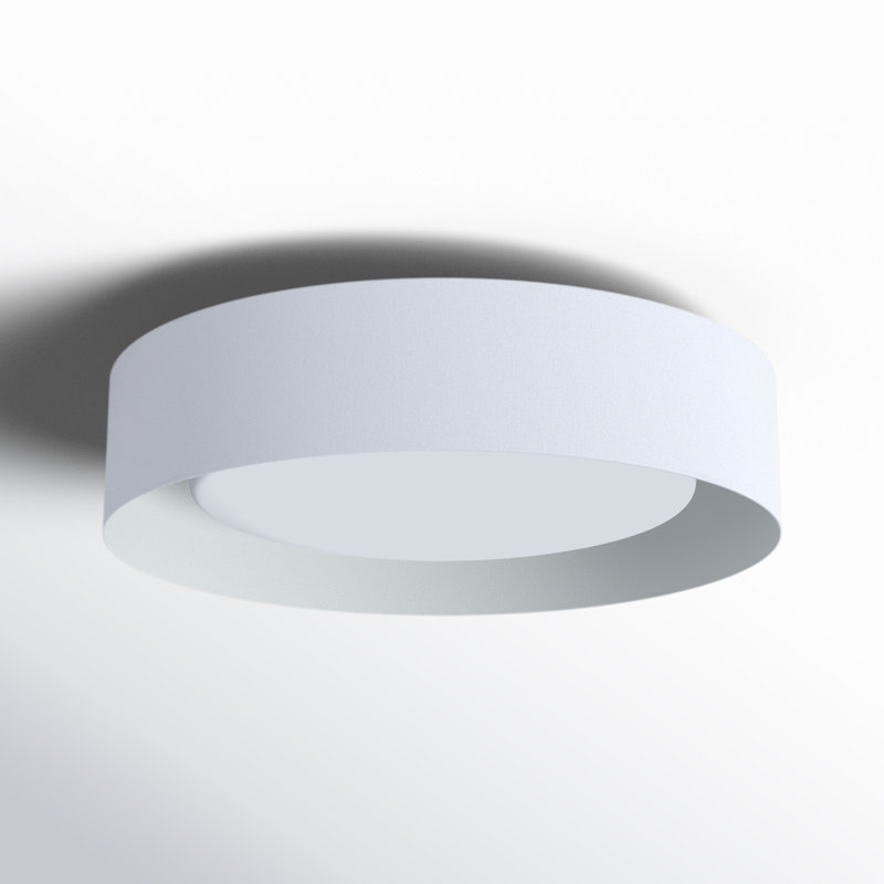 Glass Flush Mount, White
