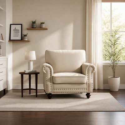 Chaise d'appoint en velours avec pieds tournés en bois massif Classic