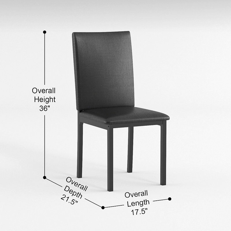 Ensemble de 4 chaises de salle à manger en similicuir rembourrées