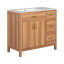 Meuble-lavabo 36 po avec structure en bois massif, 2 portes à fermeture douce, 3 tiroirs à fermeture douce, tablette réglable