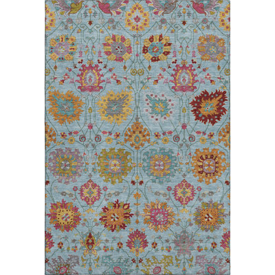 Premium Machine Washable Mayfield AMF2288 Damask Rug