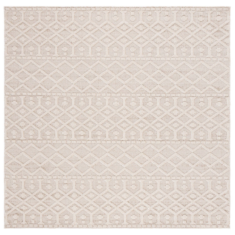 Deborahann Performance Geometric Rug, Square 6'7"