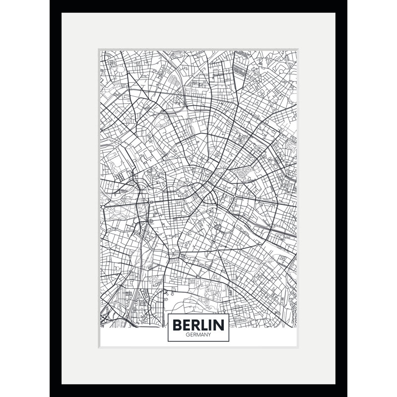 Berlin Map - Single Picture Frame Print