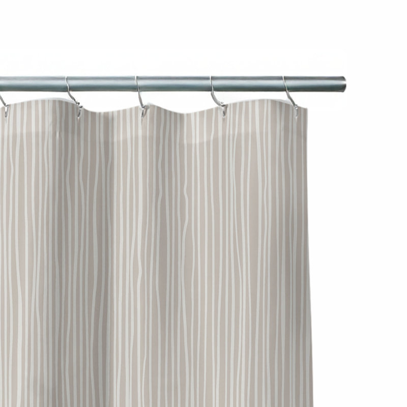 Rideau de douche léger Tess, Taupe Striped 5