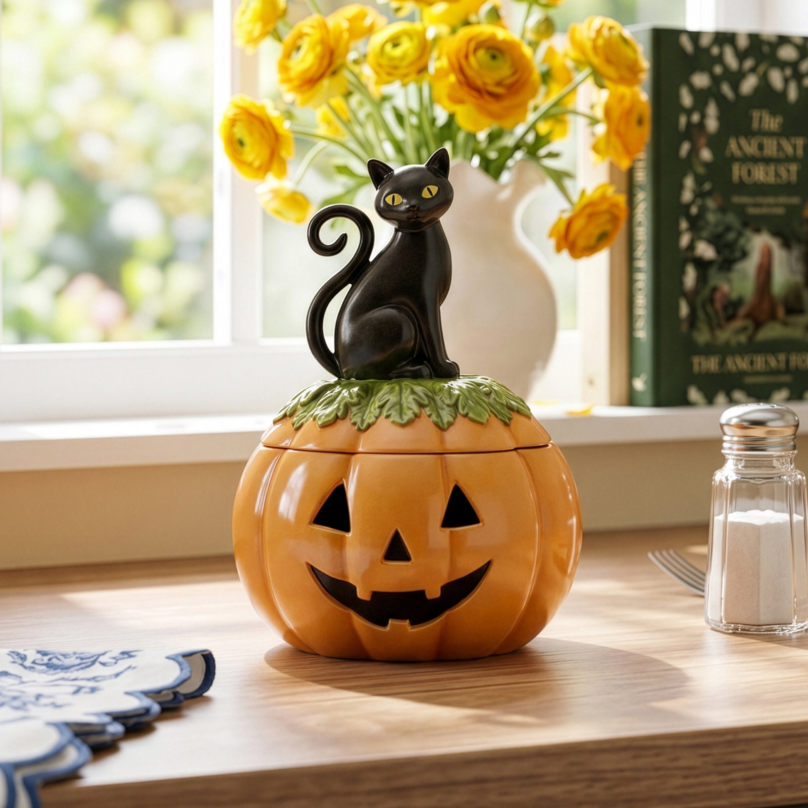 Porcelain Halloween Candy Jar