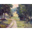 John Beard Collection''s Around The Bench On Giclee Canvas Hand Embellished Art-134379786-158193551
