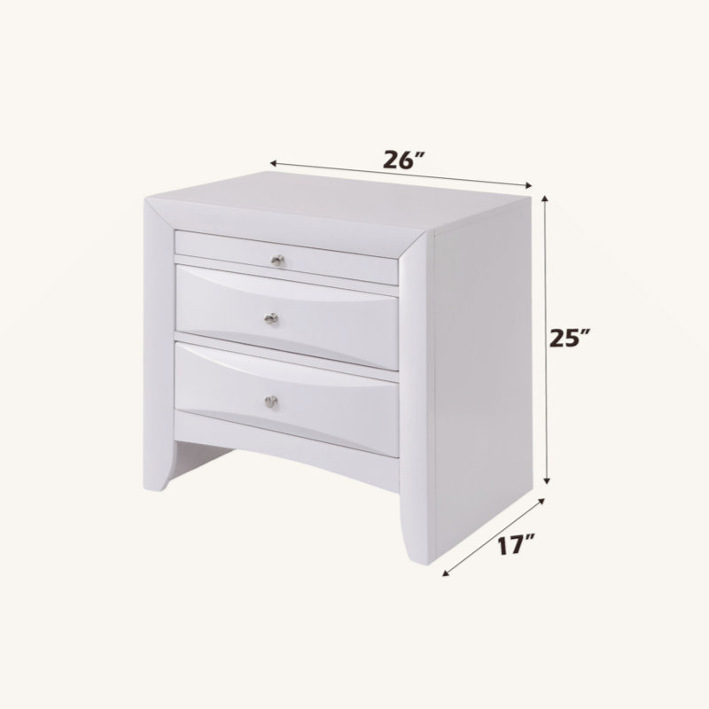 Table de chevet Ireland, Blanc