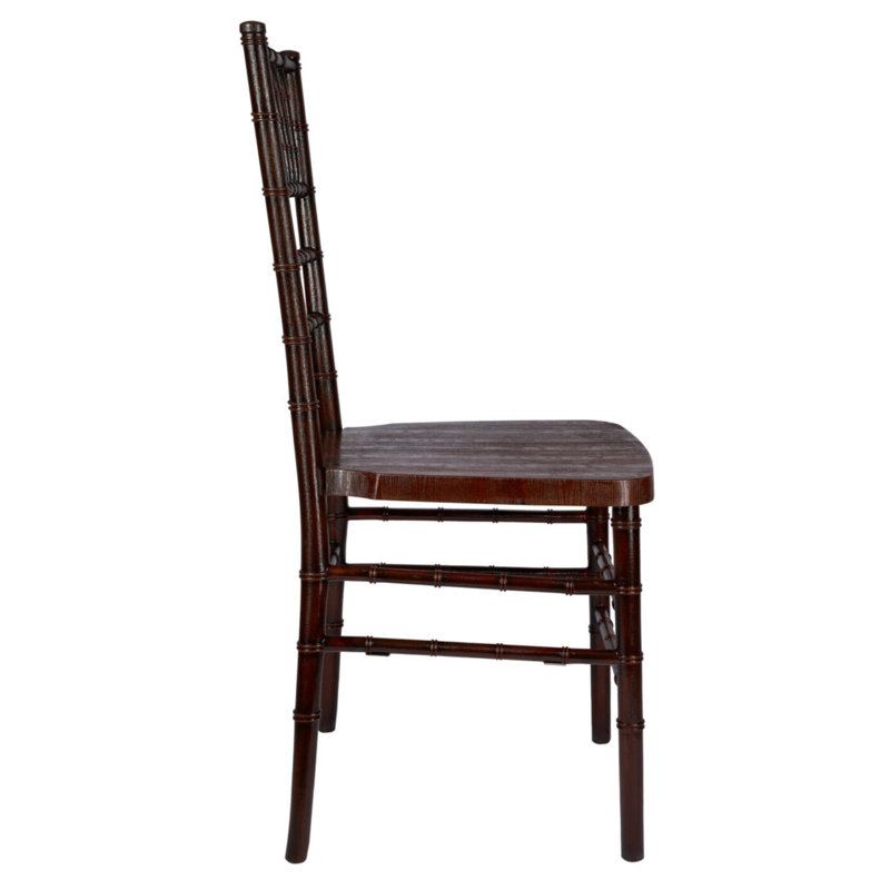 Fruitwood Resin Chiavari Dining Side Chairs with Steel Skeleton, Set of 2