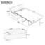 Lit convertible blanc avec matelas en mousse dense pour une nuit reposante, matelas pliable
