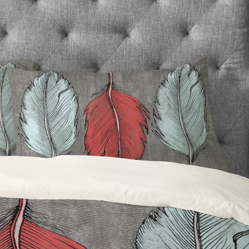 Wesley Bird Feathered Pillowcase, Standard