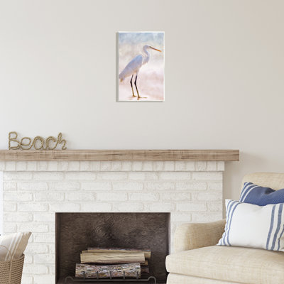 «Stupell Industries Egret Wildlife Portrait», art mural sur toile par Kim Allen