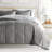 7-Piece Reversible Bedding Bundle - Solid Comforter and Patterned Sheet Set-99311803-99311802