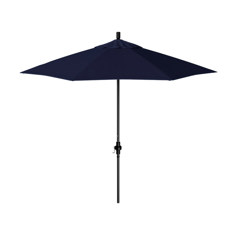 Parasol 108 po Aalieyah, Toile bleu marine Sunbrella®, Stone Black