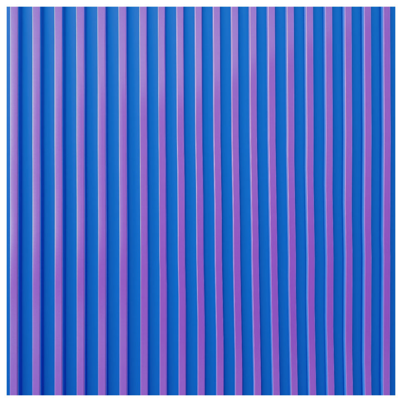 Blue Pink Vertical Stripes Bath Mat, 34in W x 21in L