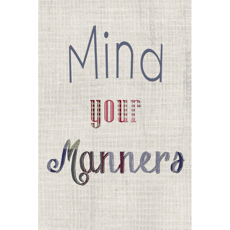 Manners IV by Alicia Ludwig - Wrapped Canvas Print, 30cm H x 30cm W x 3.8cm D