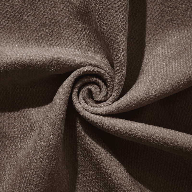 Ottoman Melbourne en tissu chenille, Brun