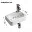 14 inch x 10 inch Milk White Ceramic Wall Mounted Floating Bathroom Vessel Sink with Faucet and Drain