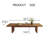 55" Modern Minimalist Split Brown Coffee Table, Rectangular Wood Center Table for Living Room-1760105988-1763421417