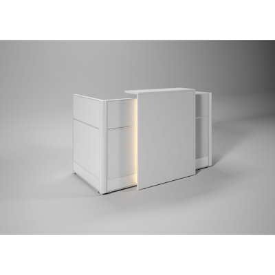 Antek Rectangle Synthetic Laminate Reception Desk with Power Outlet