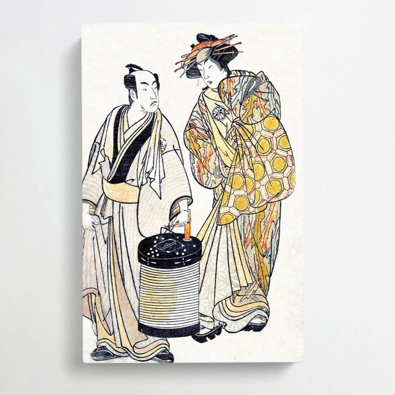 The Third Segawa As An Oiwan by Katsukawa Shunsho - Wrapped Canvas Painting, 60cm H x 40cm W x 3cm D