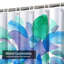 Rideau de douche rond vert, mauve, turquoise, bleu avec 12 crochets-739452771