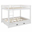 Wood Bunk Bed With Ladder And Trundle-676337623