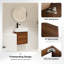 Meuble-lavabo mural avec lavabo en céramique et porte simple à fermeture en douceur-1165533488