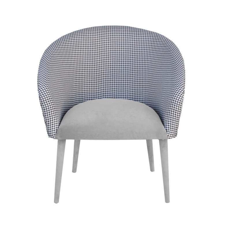 Plum Upholstered Barrel Chair, Grey