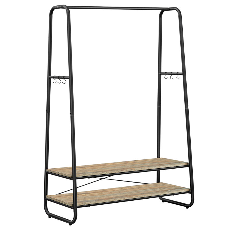 Sethe 100cm Clothing Rack, Turquolse Brown/Matte Black