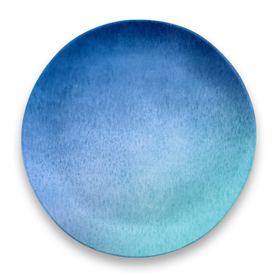 Assiette plate en mélamine 10,5 po Sercay Oceanic Ombre, ensemble de 6