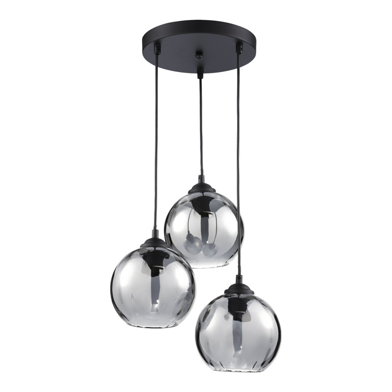 Adelina 3 - Light Black Cluster Pendant