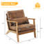 Chaise d'appoint rembourrée Elizabeth avec pieds en bois et un coussin-230216772