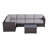 High-Density Polyethylene (HDPE) Wicker Fully Assembled 4 - Person Seating Group with Cushions