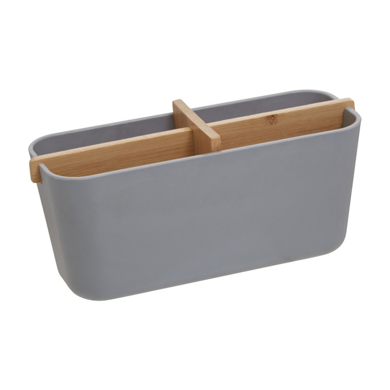 Leitner Bathroom Storage Container, Grey