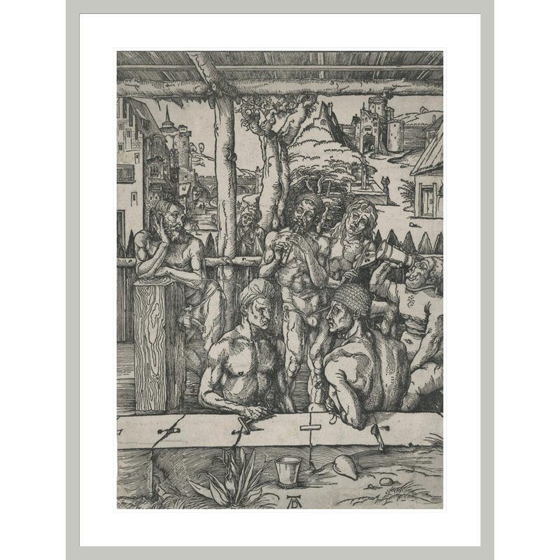 «Das Mannerbad» par Albrecht Dürer, H 41,5 po x l 31,72 po