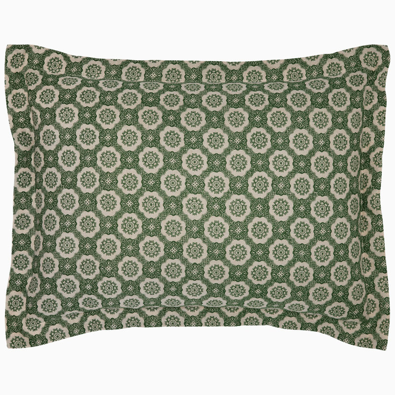 Atulya Percale Duvet Cover Set, Queen Duvet Cover + 2 Pillow Shams