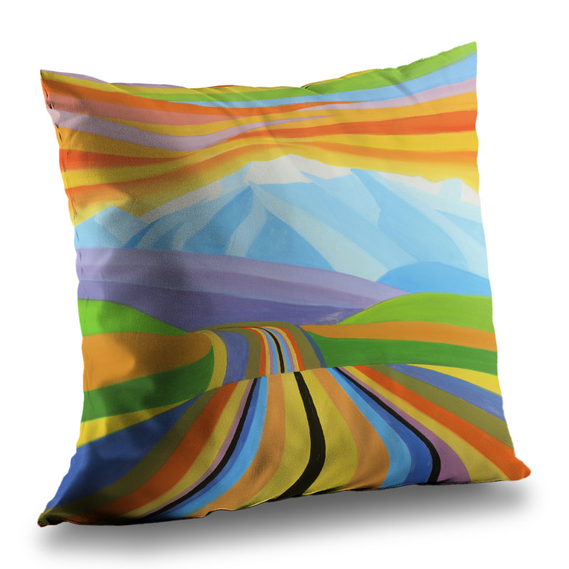 Mountain Road Multicolored Throw | Cozy Bedroom Decor