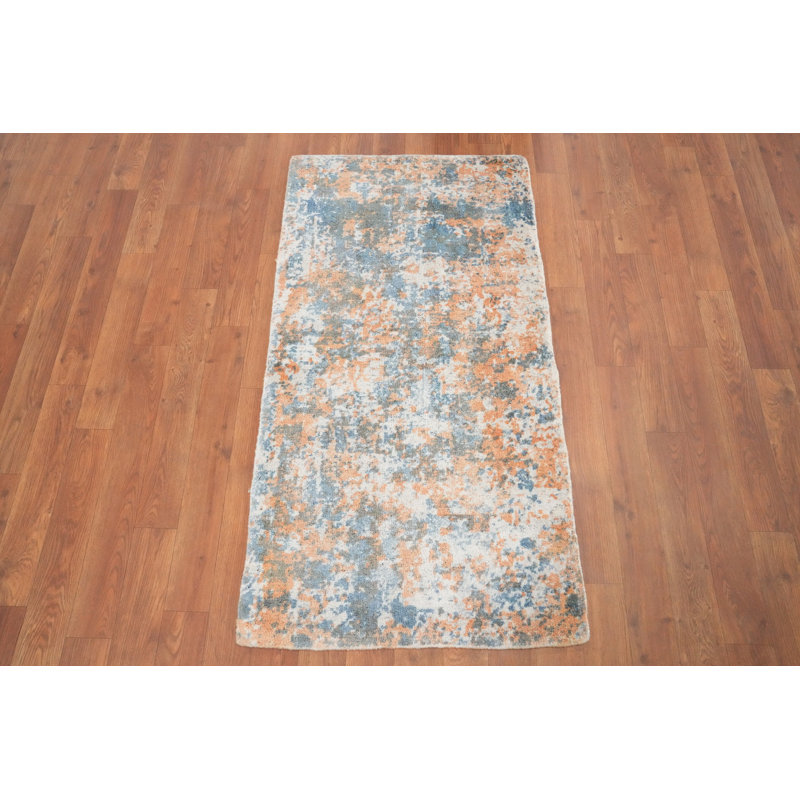 Tapis moderne moderne 2 x 4 avec surface texturée douce