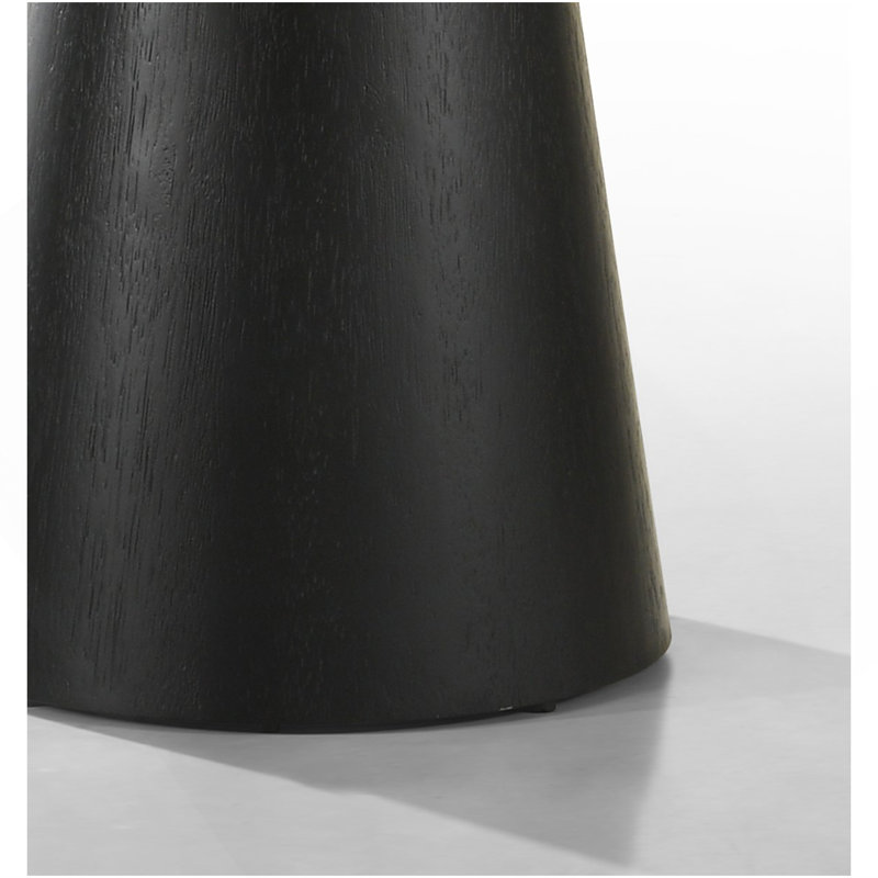 Table basse ronde noire l 29 po avec base piédestal Jasper