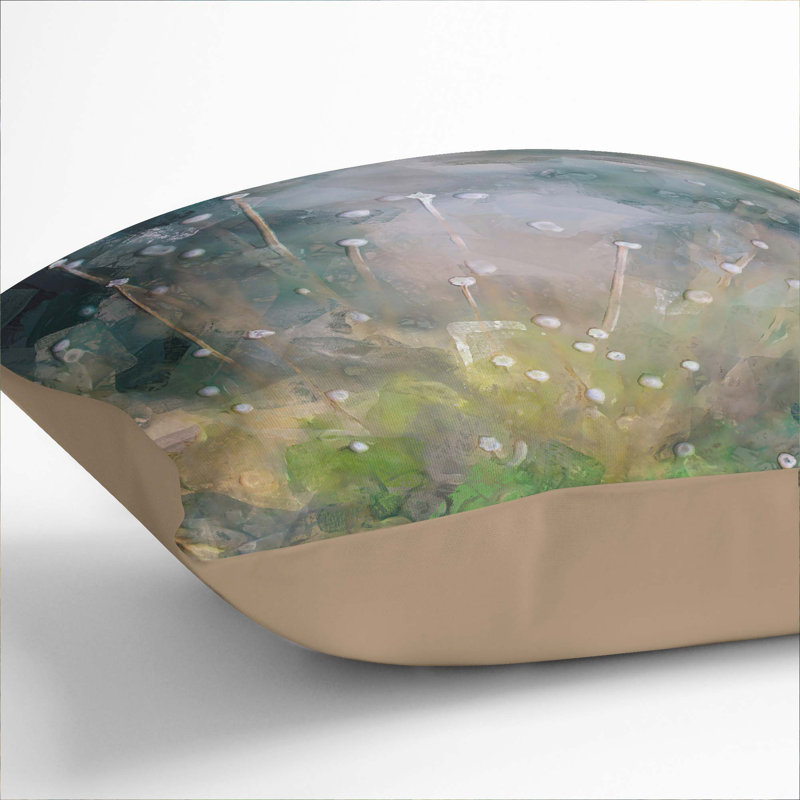 Abstract Square Cushion, 40cm H x 40cm W x 15cm D, Stone