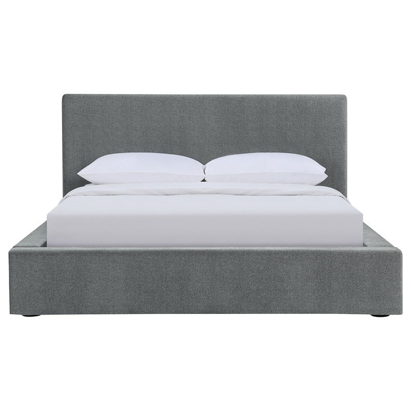 Lit plateforme tapissier Weselyn, Twin