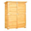 Remise de rangement extérieure imperméable en bois avec cadre en métal, remise pour outils de jardin
