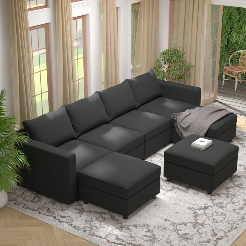 Canapé modulaire rembourré avec rangement 116 pièces BOX MODULE STO SOFA