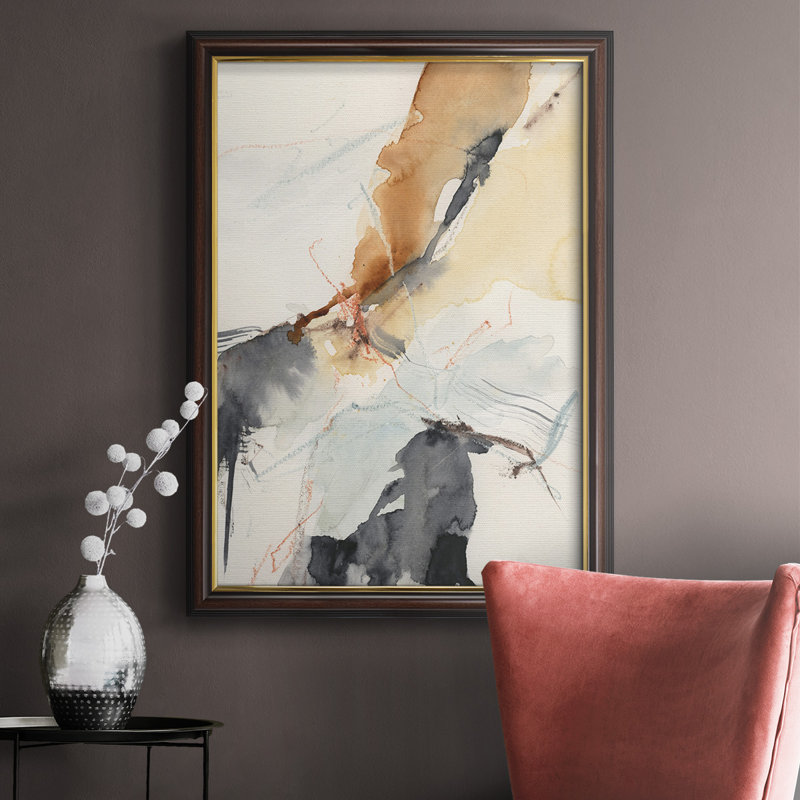 Efflux II - Peinture sur toile encadrée, H 20 po x l 16 po x P 2,5 po