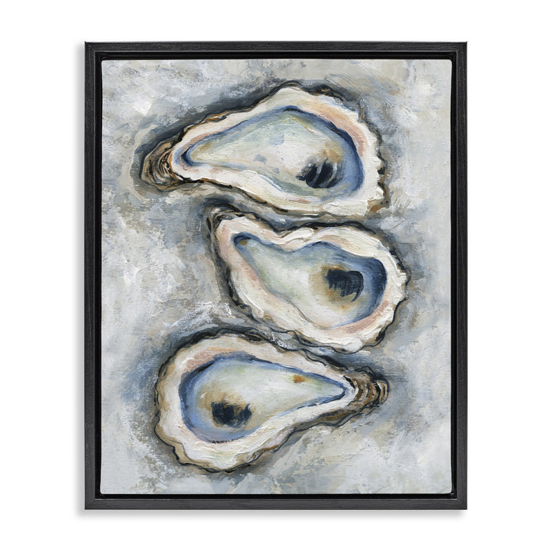 Cadre flottant Organic Oyster Bar, design par Carol Robinson, H 21 po x l 17 po, Cadre flottant noir de jais