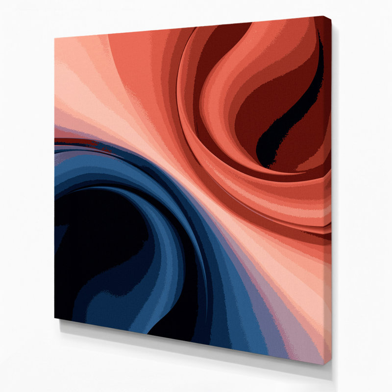 Gradient abstrait 25, art mural sur toile brune, H 12 po x l 12 po