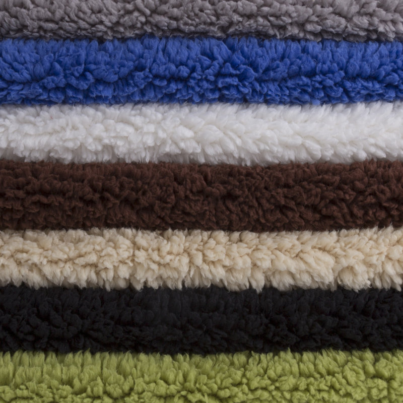  Housse de coussin en sherpa doux - Housse de coussin en sherpa en polyester doux et confortable, Bleu