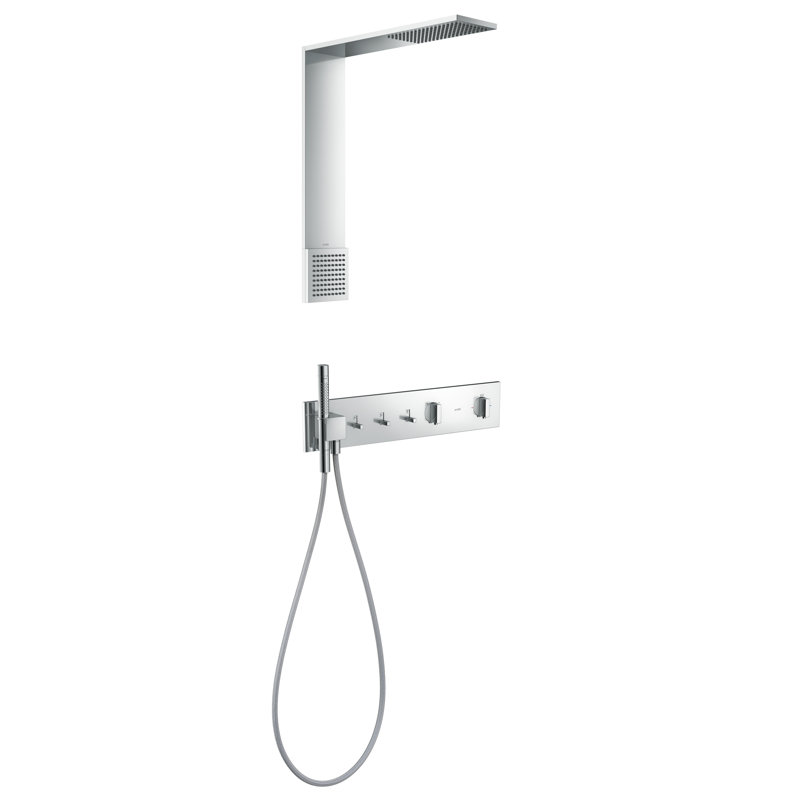 AXOR Showercomposition 1-Jet Showerhead 110/220 And Shoulder Shower, 2.5 GPM, Chrome, 2.5 GPM